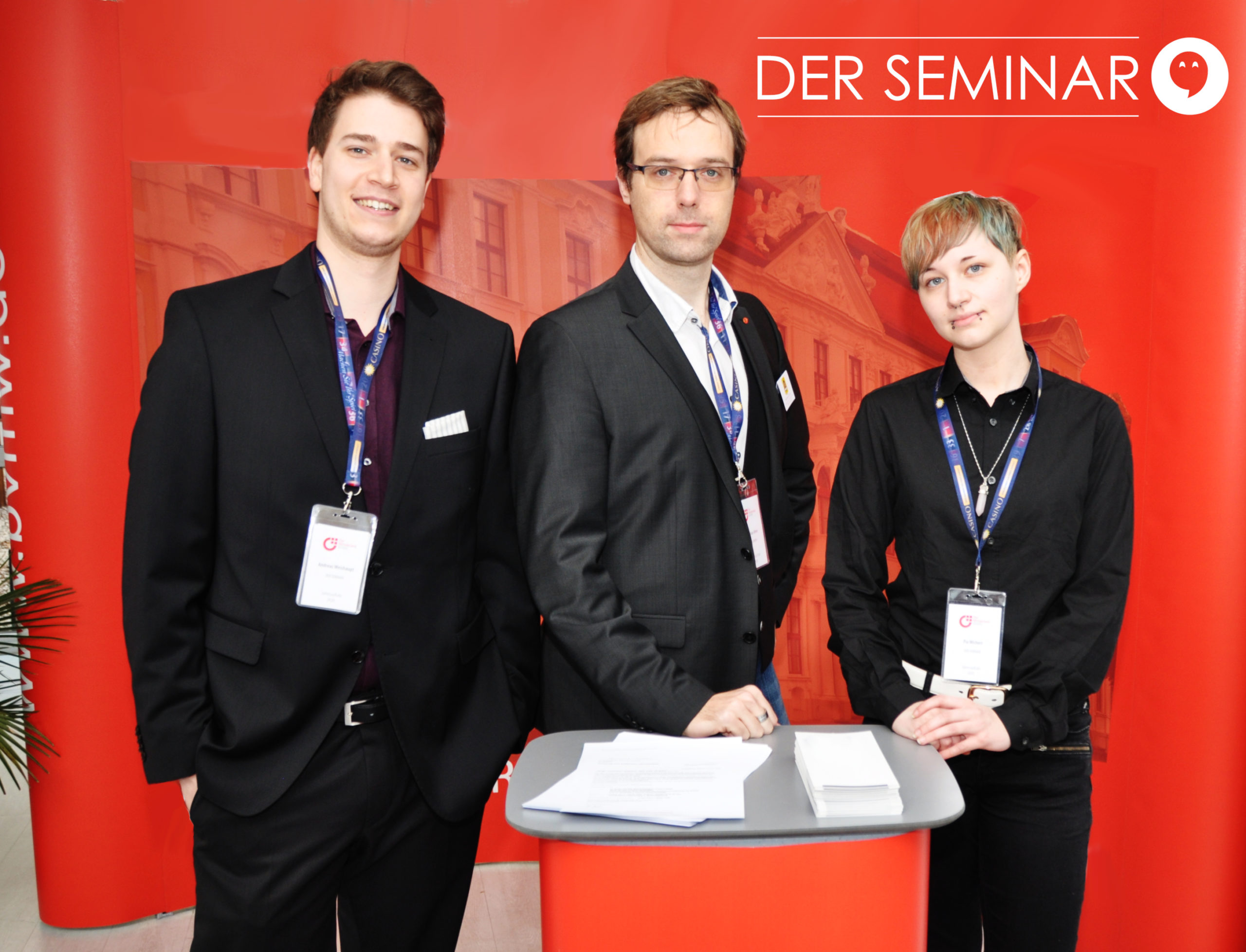 Das Gründerteam von DER SEMINAR (v.l.): Christian Allner, Andreas Weishaupt, Pia-Pascal Wichert (Foto: Peter Martini, druckfertig 300 dpi).