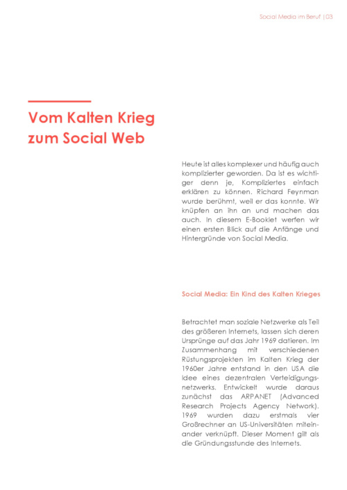 Produktbild vom Inhalt des E-Books: Social Media im Beruf - Vom Kalten Krieg zum Social Web